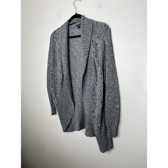 Torrid Women’s Open Front Knit Light Weight Cardigan Sweater Gray Size 1 - Picture 2 of 8